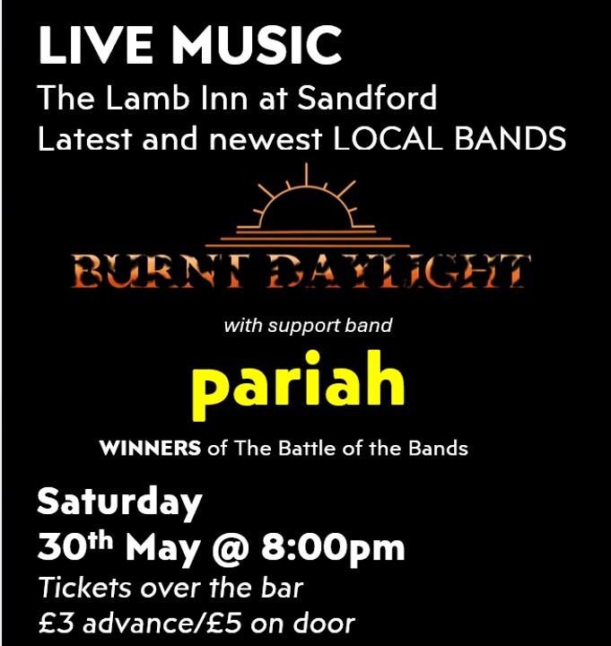 LIVE MUSIC ~ pariah lamb inn sandford exeter crediton