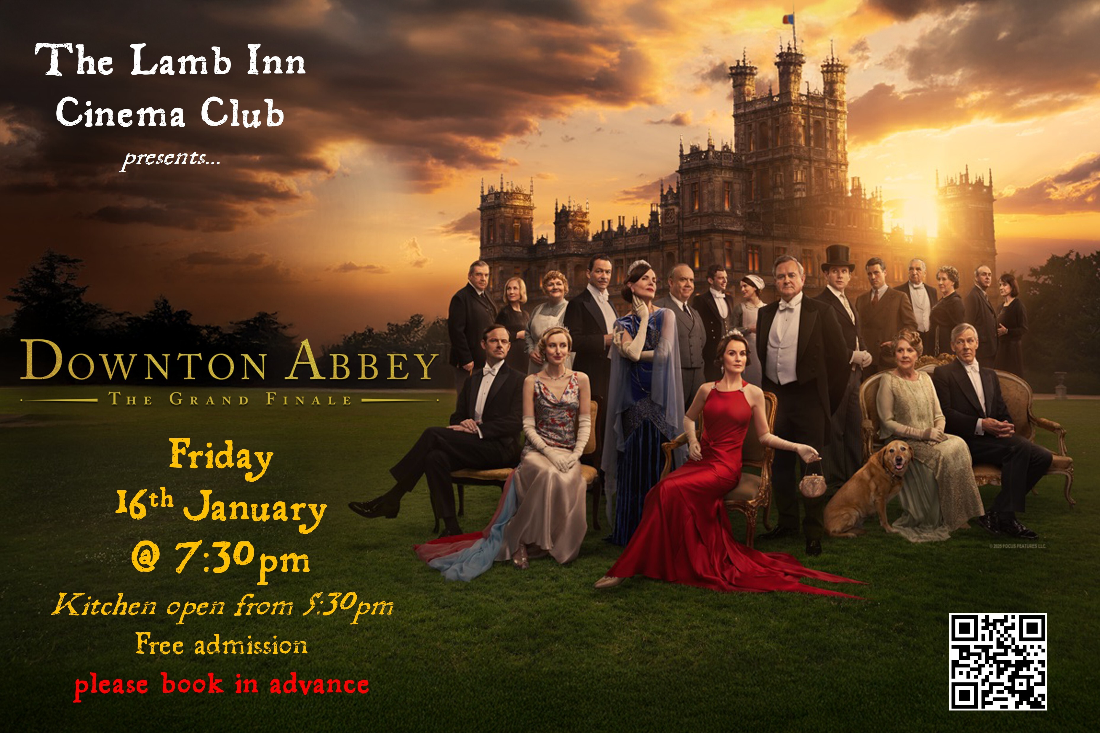 Lamb Inn Cinema Club present : Downton Abbey : The Grand Finale  crrediton exeter