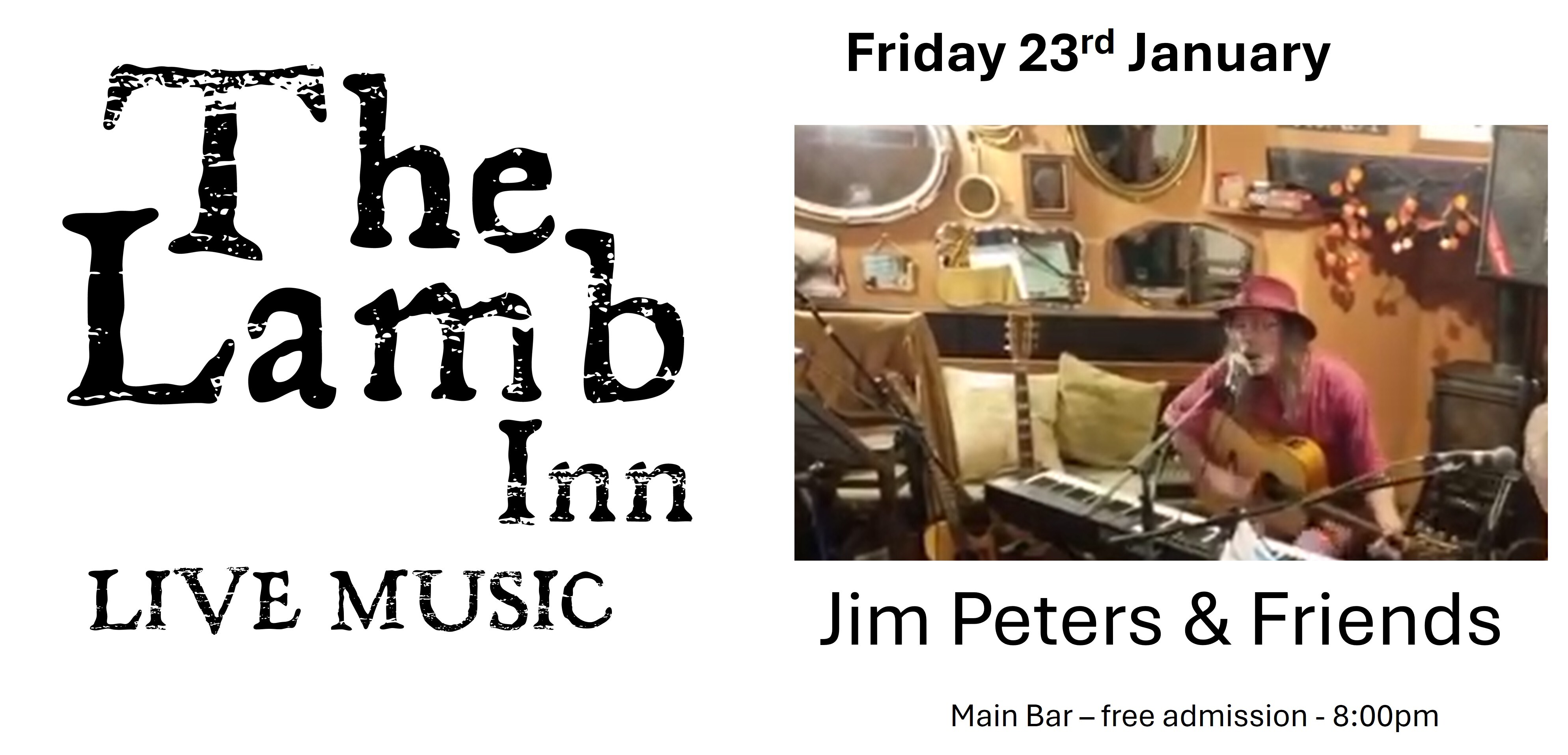 LIVE MUSIC - Jim Peters lamb inn  sandford crediton exeter