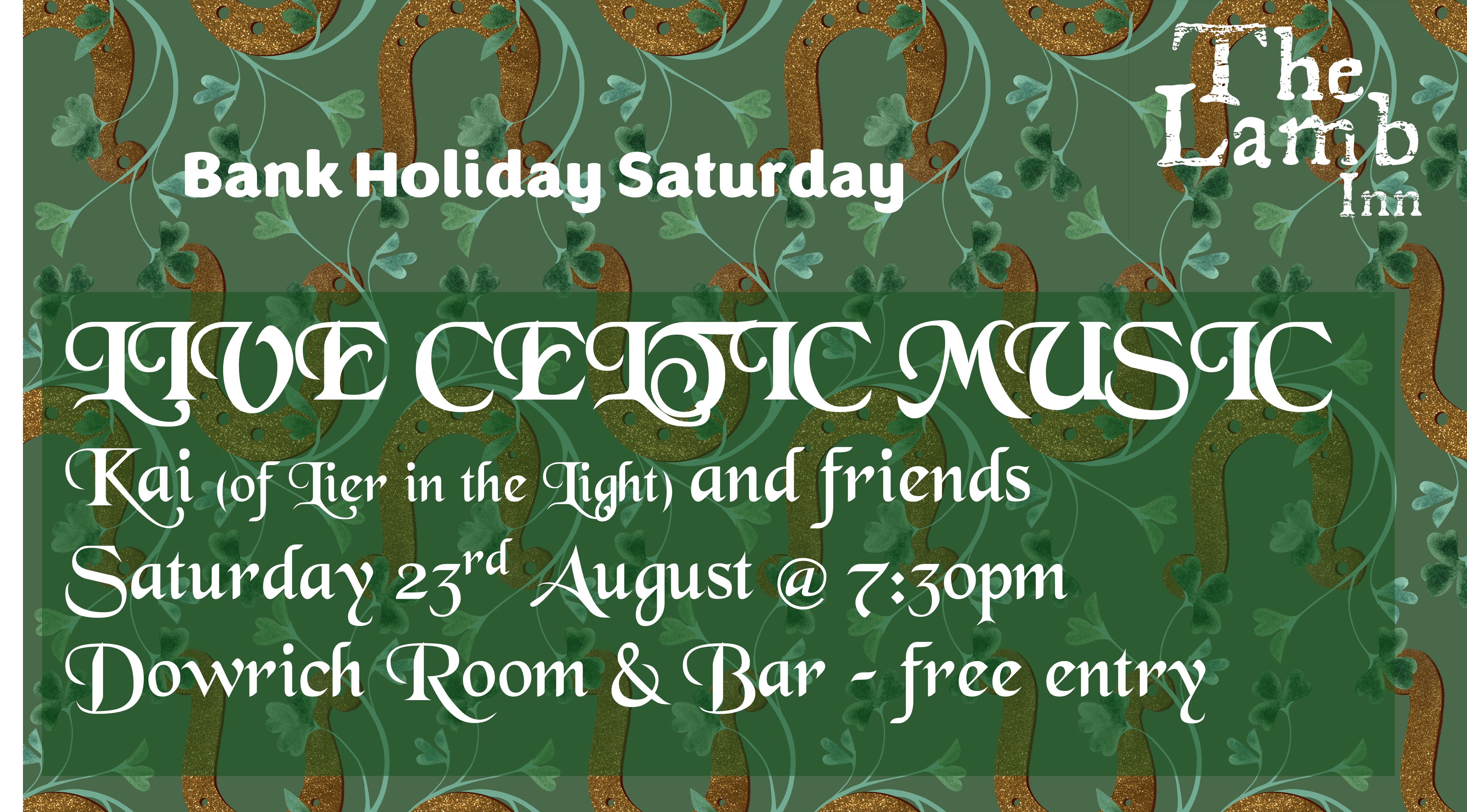 LIVE CELTIC MUSIC -23 AUG - bank Holiday weekend crediton lamb inn sandford exeter