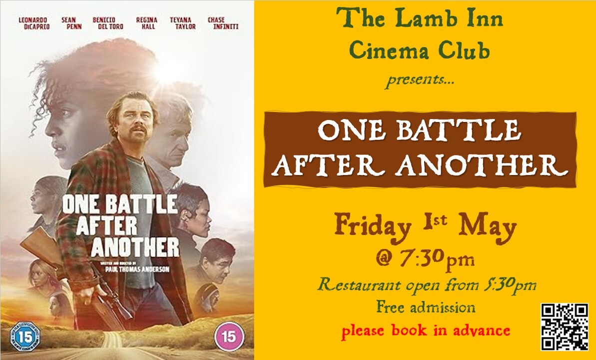 Lamb Inn Cinema Club ONE BATTLE AFTER ANOTHER crediton exeter sandford