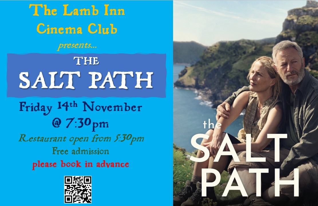 Lamb Inn Cinema Club present THE SALT PATH exetr crediton