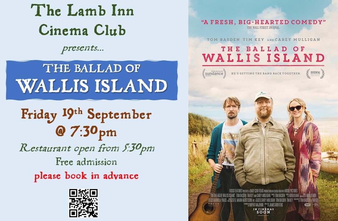 Lamb Inn Cinema Club  THE BALLAD OF WALLIS ISLAND SANDFORD CREDITON EXETER