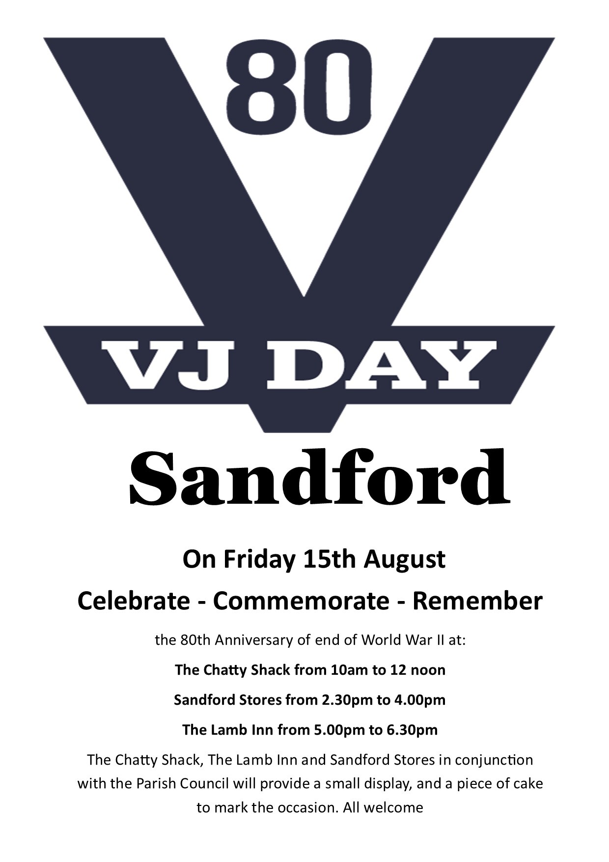 ve day sandford crediton exeter lamb inn