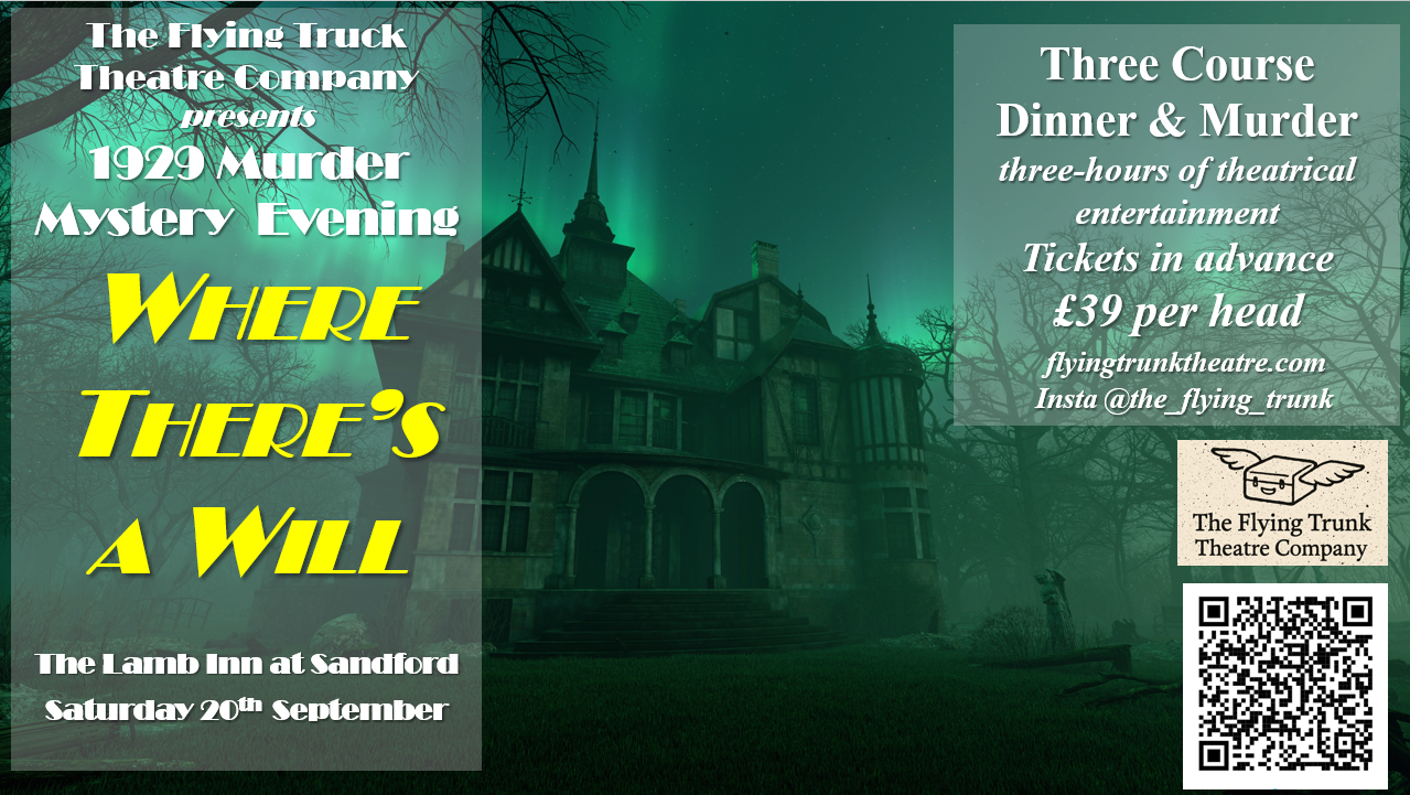 Murder Mystery 1929  lamb inn snadford crediton exeter dinner