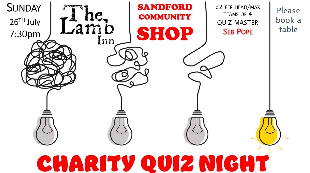 The Lamb Inn at Sandford Charity Quiz Night