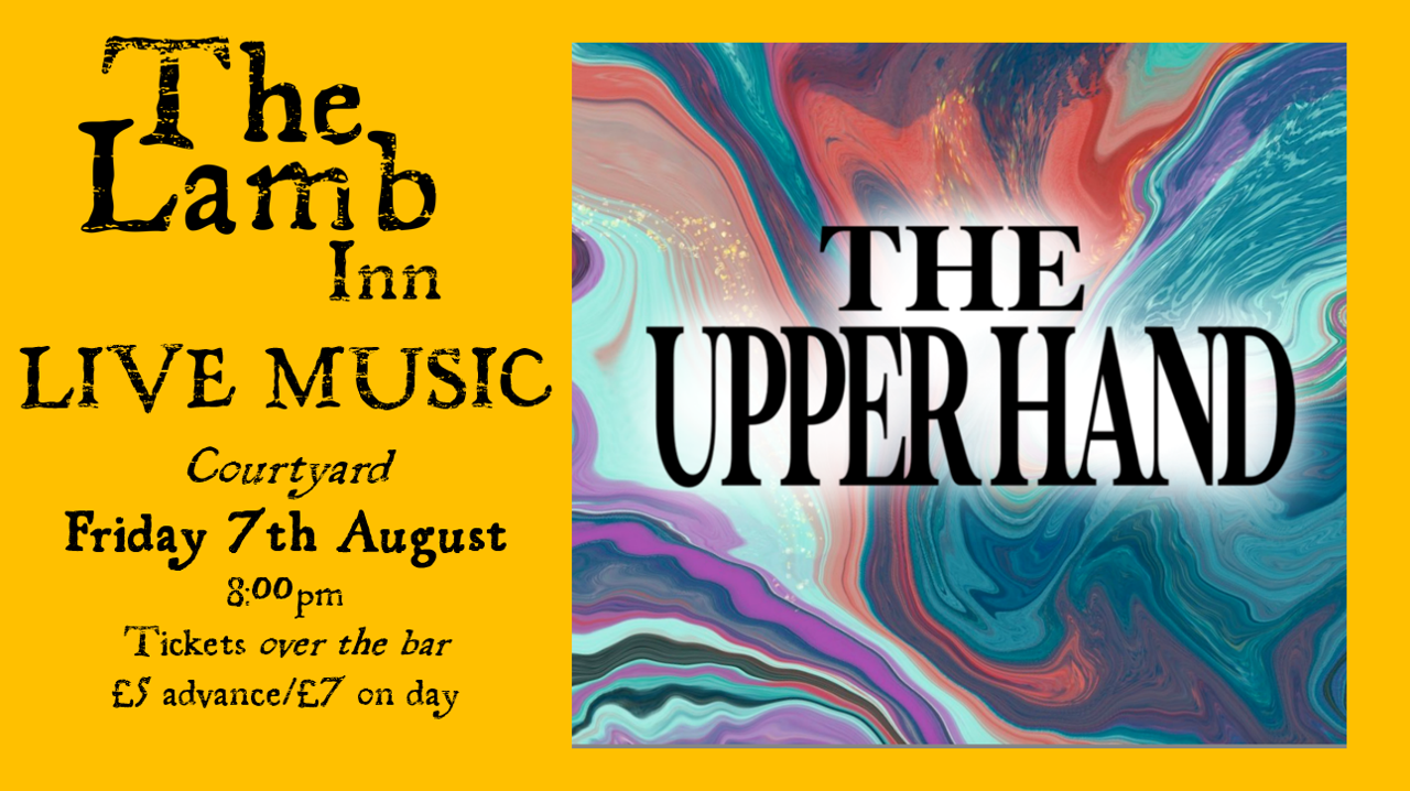 LIVE MUSIC  The Upperhand  lamb inn sandford crediton exeter